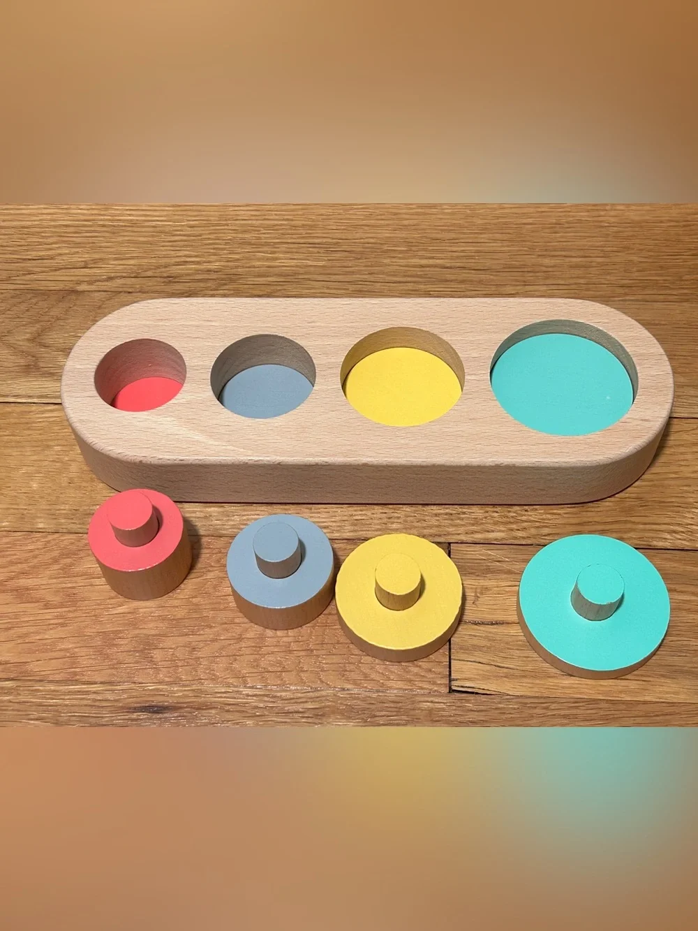 KiwiCo Panda Crate Wooden Colored Circle Puzzle